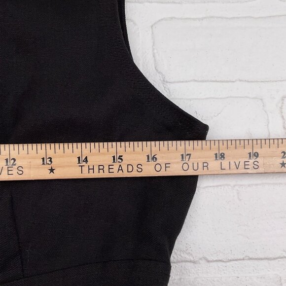 Talbots Dress Women 6 Black Irish Linen Fit Flare Classic‎ Casual Lagenlook - Picture 7 of 12